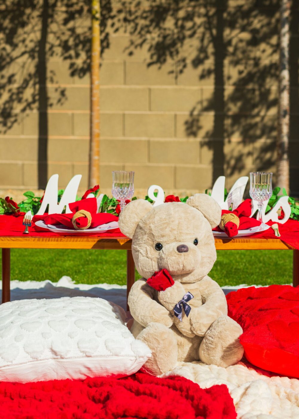 Luxury picnic setup by Las Vegas event planner